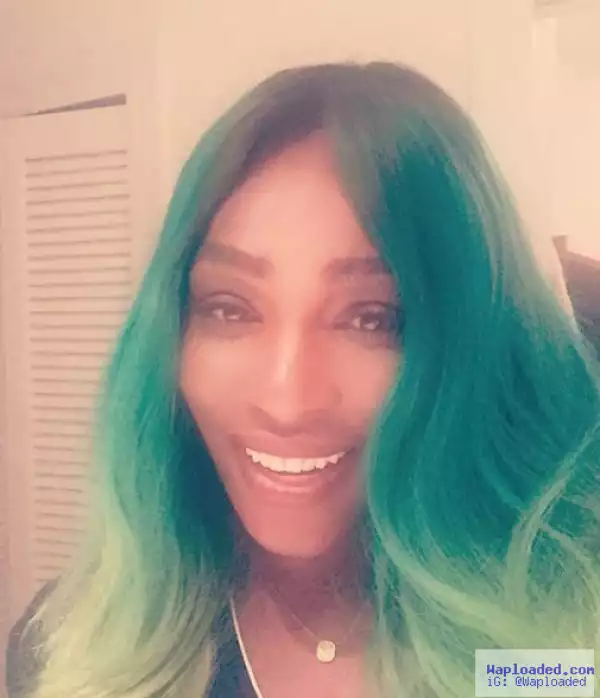 Tennis star, Serena Williams, looks beautiful as she switches up new look